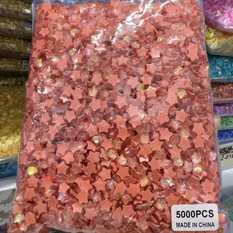 Mocha Glitter Star Nail Art & Hair Clips Resin Accessories