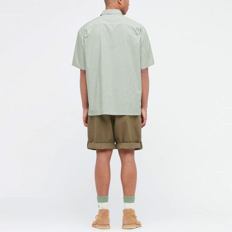 Uniqlo Loose Checkered Workwear Short Sleeve Shirt Men Shirts 451147-53