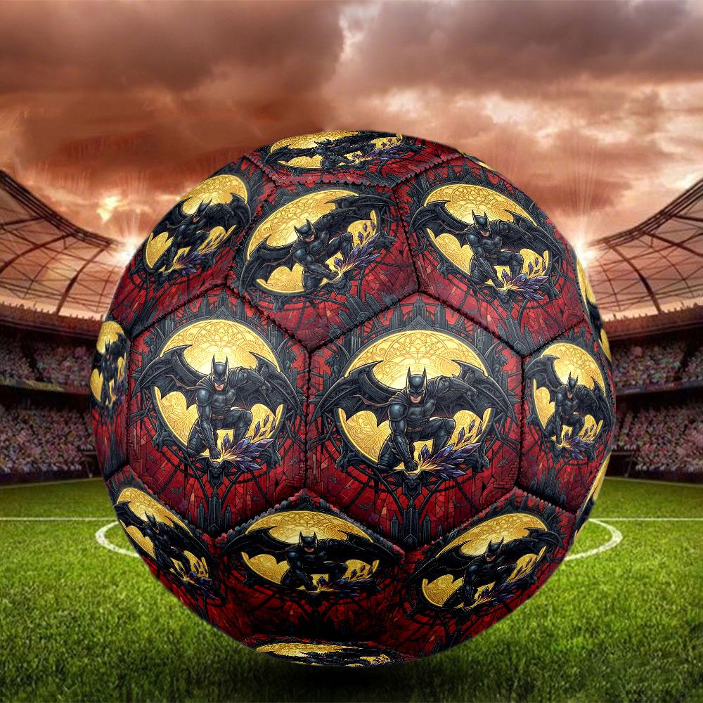 Batman Print Size 5 Soccer Ball, Standard Match Football for Sports Game and Team Practice, Ideal Gift for Soccer Fans