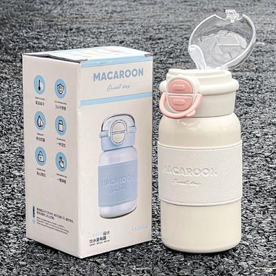 New Simple Double Drink Thermos Cup Large Capacity Portable Water Cup with Straw Female Handy Cold Cup