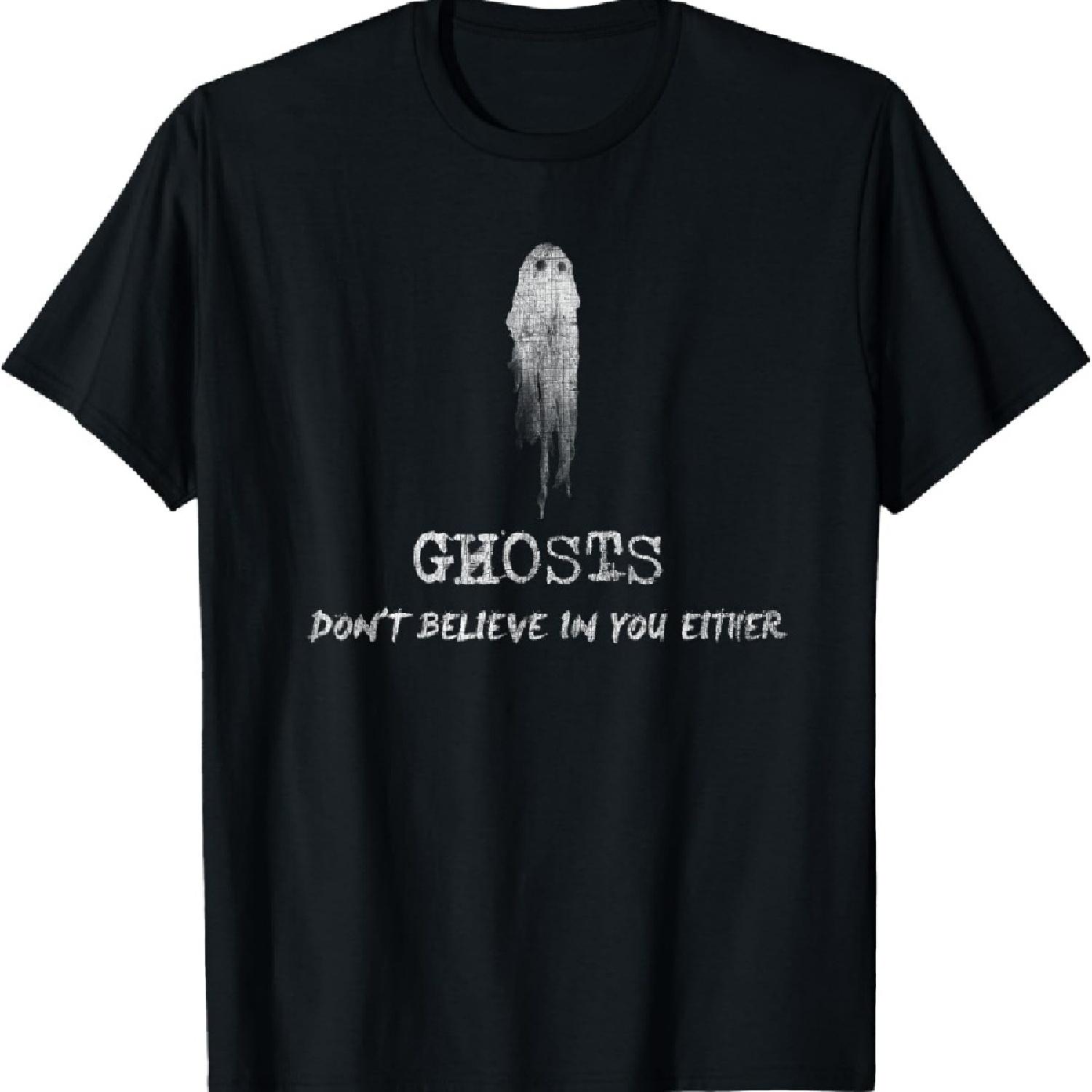 

Ghosts Don t Believe in You Either Halloween T-Shirt XXXXXL чорний