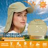 UPF Waterproof Sun Hat Foldable Unisex Baseball Cap with Neck Flap for Running [EINSKEY] 50+ - Beach, Golf, Hiking, Fishing,