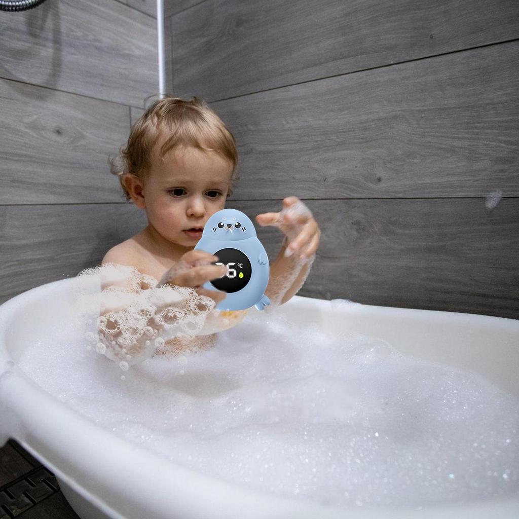 Baby Bath Temperature Monitor LED Display Bath Thermometer Cartoon Digital Water Temperature Meter Safety Bath Tube Floating Toy