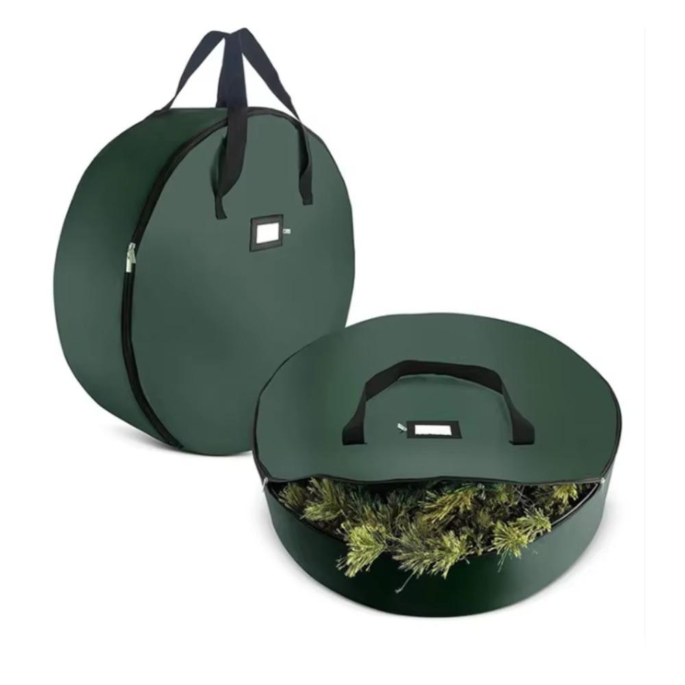 Round Christmas Wreath Storage Bag Large Capacity Festival Garland Container  for Holiday