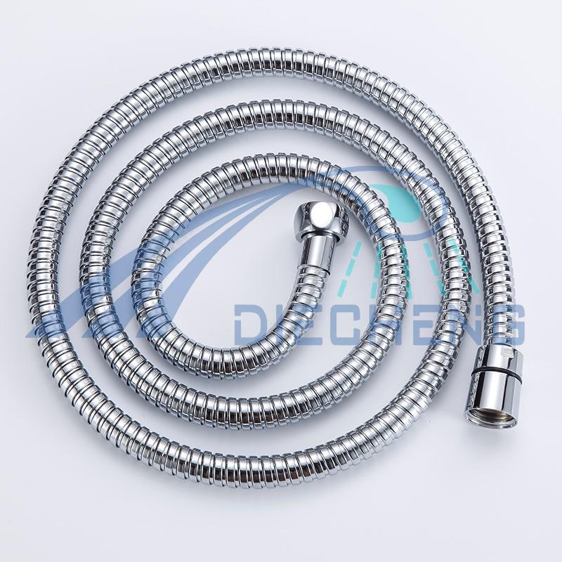 European & Japanese Style High-Pressure Shower Hose: 1.5-2m, Cold/Hot Water, Copper Cap, Stainless Steel, Double Buckle