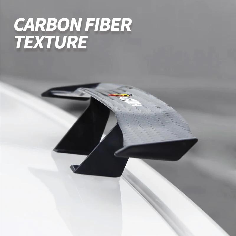 Car Mini Spoiler Tail Wing Carbon Fiber Look Tail Wings Model For Abarth Freemont Strada 500x Grande Punto Ducato Stilo Palio Svkjb33