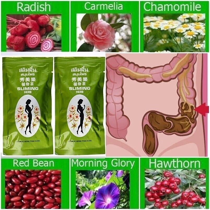 German Herb Slimming Diet Tea Fat Burn Slim Fit Fast Detox Laxative - 50 Bags / 100 Bags / 200 Bags
