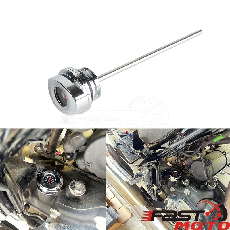 Motorcycle Oil Dipstick Gauge Temperature Gauges Oil Level Thermometer For Harley Touring Street Road Glide 2023 2024 FLTRXSTSE