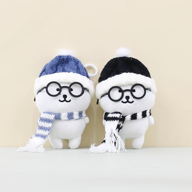 Stuffed Bear Cute Animal Short Fur Plushtoy With Pp Cotton Filling For Room Kids