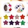 500-Count Colorful Pentagram Star Laser Stickers: Self-Adhesive Labels for Decorative Children's DIY Projects
