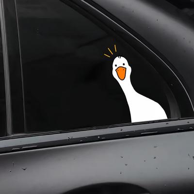 Creative Waterproof Durable Pvc Funny Duck Decorative Car Stickers For Car Truck Adorable Window Car Body Sticker