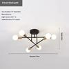 Vintage Ceiling Lamp Pendant Lamp Multiple E27 Lamp Base 6 Heads Black/White/Gold For Living Room Modern Simplicity LED Ceiling
