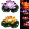 Artificial Lotus Flower LED Light Swimming Pool Garden Pond Floating Floral Lamp
