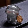Handmade Colorable Tea Pet Figurines Desktops Animal Ornament  Can Raise Fortune