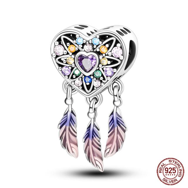 Breloques Perles Attrape-rêves en Argent 925 Zircon Coloré