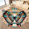 Free Shipping Colorful Butterfly Mandala Round Rug for Living Spaces Round Carpet for Home Sofa Bedroom,gift