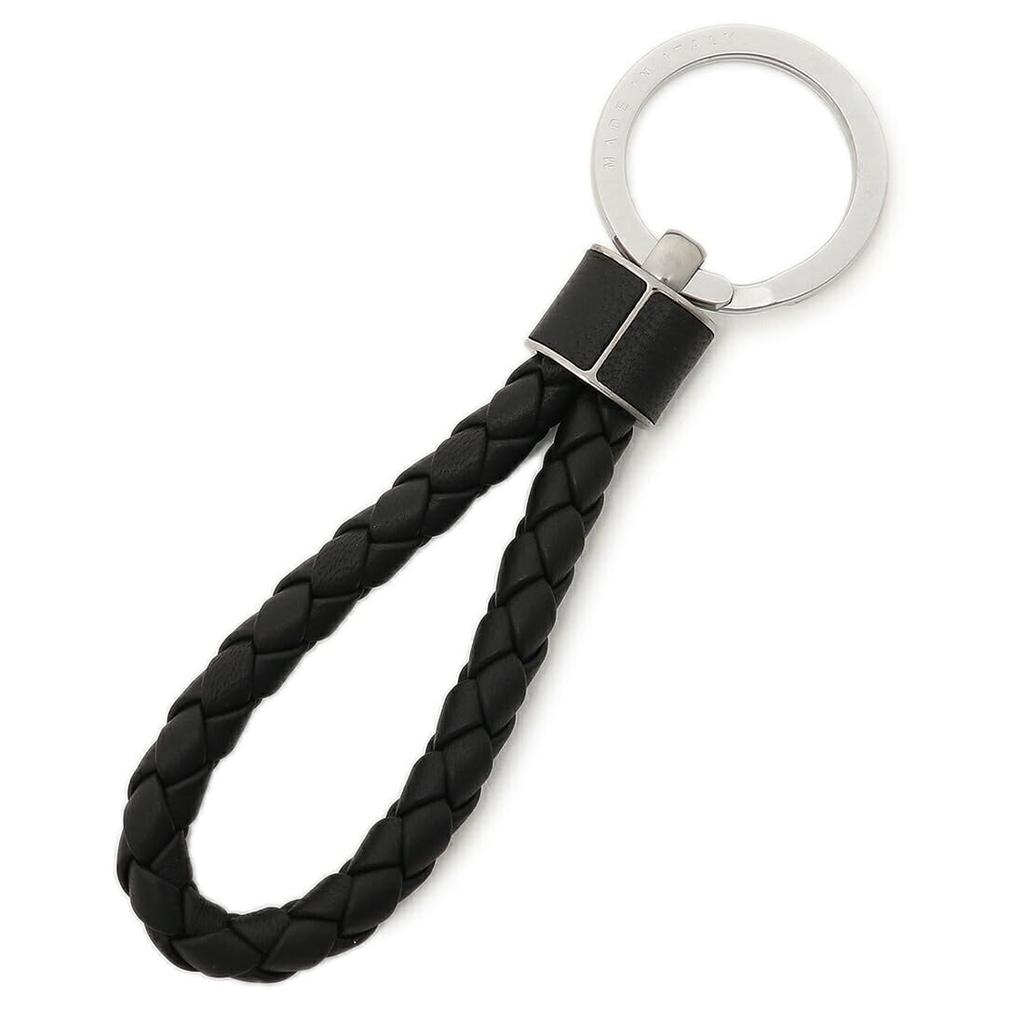 BOTTEGA VENETA Intrecciato Key 709727VMAY18803 Ring, Black, [Used]