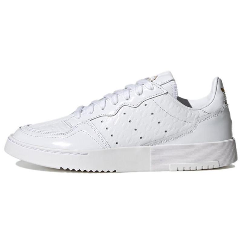 adidas Oryginalne Super Court Sportowe Amortyzujące Trwałe Niskie Trampki Damskie Trampki Białe FU9958