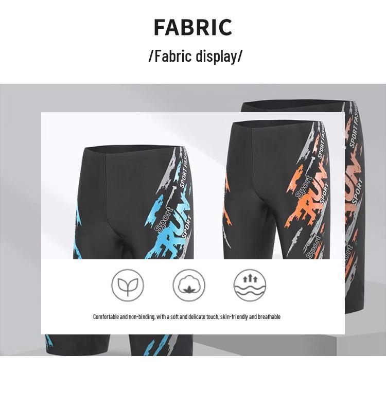 Men's Plus Size Quick-Dry Swim Trunks - Comfortable & Fashionable Flat Leg Design