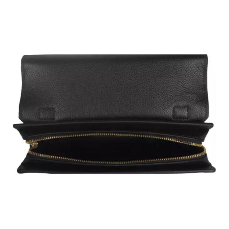 Emporio Armani Gold Metal Accessories Leather Shoulder Crossbody Handbag Regular Women Handbag Black Y4R565-YQ13X-80647