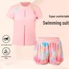 2025 New Style Girls' Swimsuit Set for Junior High Students