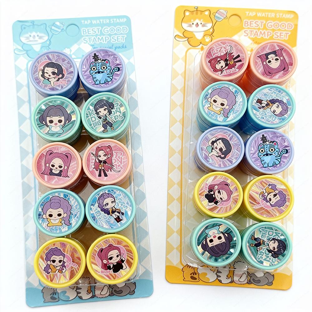 Anime Movie Kpops Demons Hunte Stamps Party Favors Seal Stamps Gifts Bag Kids Classroom School Rewards Prizes Birthday Party Gif