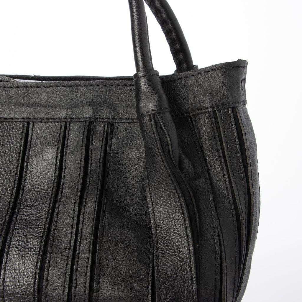 Soft Leather Round Bag Multi-Stripe 2-Way