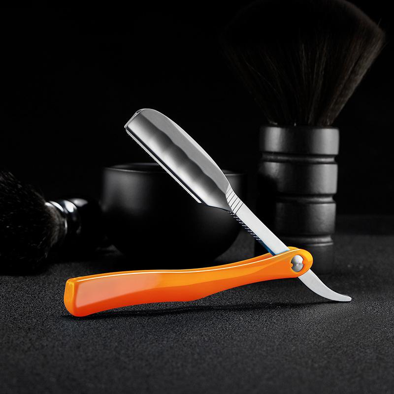 Porte-rasoir pliant manuel japonais en acier inoxydable pour rasage, couteau à sourcils pour lame plume, outil de coiffure