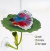 Green Leaf Hammock for Betta Fish Stress-Reducing Aquarium-Safe Decor with Suction Cup for Fish Tank Fake Plants Decoration