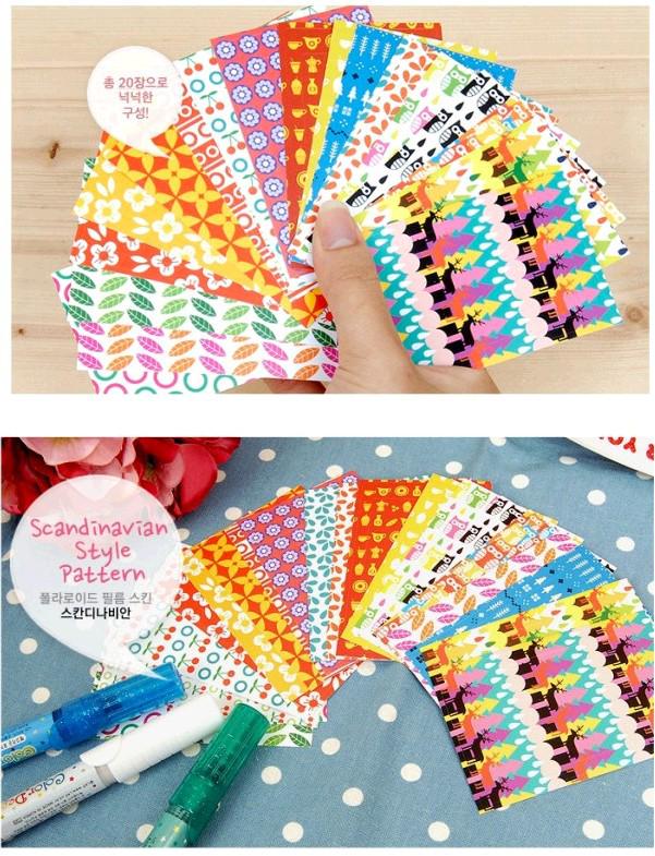 Polaroid Instant Camera Decorative Photo Border Stickers - 20 Sheets