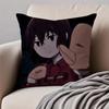 Romantic Mystery Japanese Anime EErased Cushion Cover Pillowcase Antidustmite Invisible Zipper Short Plush Sofa Cushion