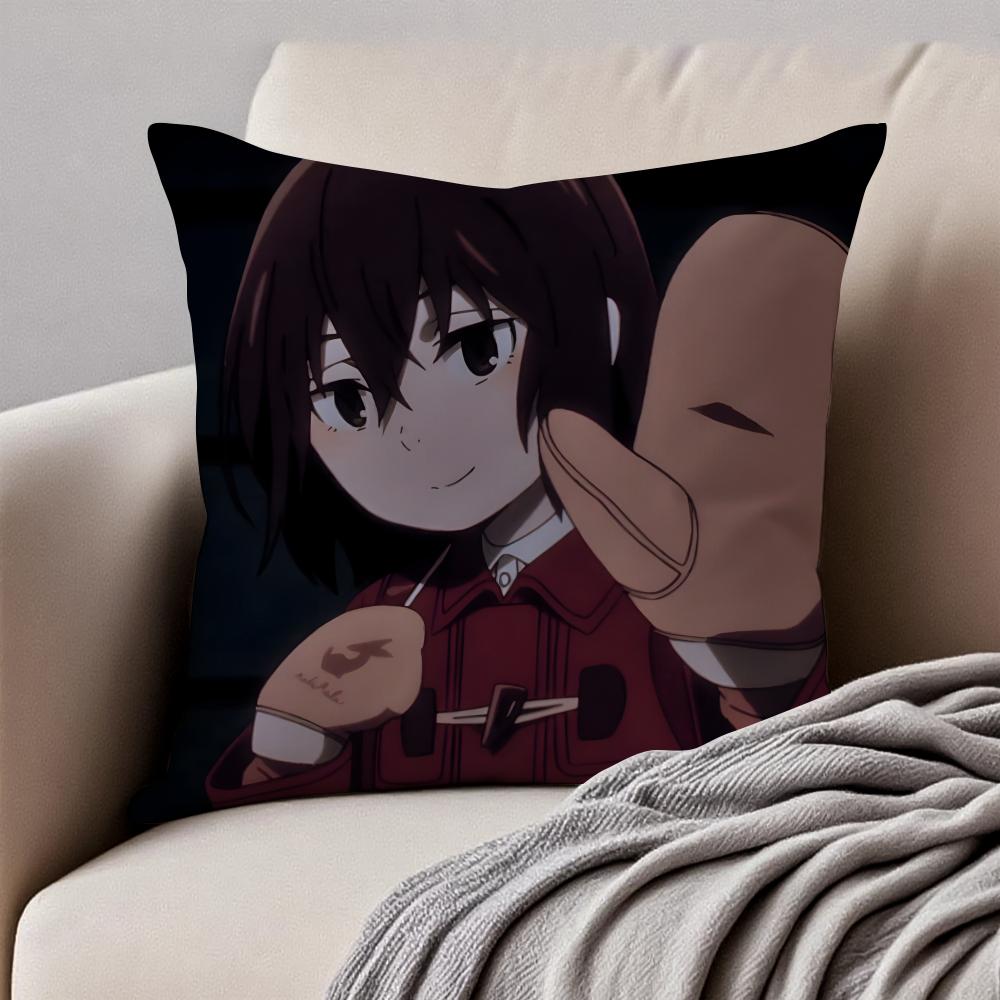 Romantic Mystery Japanese Anime EErased Cushion Cover Pillowcase Antidustmite Invisible Zipper Short Plush Sofa Cushion