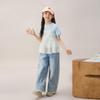 LUSON Girls' Summer 2-Piece Short Sleeve T-Shirt Set