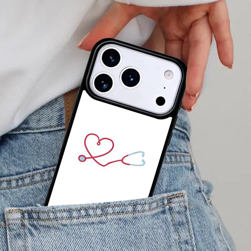 Nurse Heart Nursing Phone Case for iPhone 17ProMax 12 13 14 15 16e 17 Pro Max Plus Air Cover
