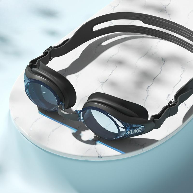 Anti-Beschlag HD Schwimmbrille für Erwachsene, Wasserdichtes PC-Material, Galvanisierte Gläser, Mittelrahmen-Design für professionelles Training