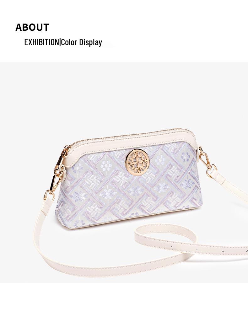 Guangxi Zhuang Brocade Women's Crossbody Bag 2026 - New Style, Versatile Chinese-Style Small Square Shoulder Bag for Ladies.