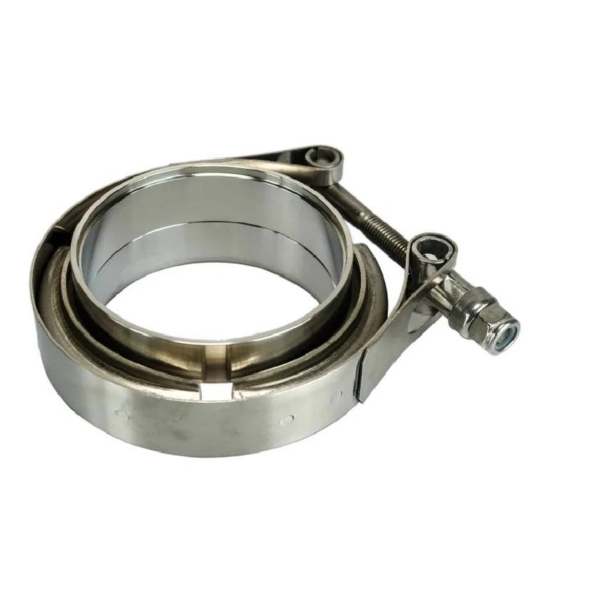 Morsetto di scarico a banda V 2 pollici 2,5 pollici 3 pollici 3,5 pollici 4 pollici 51 mm 63 mm 76 mm Flangia di scarico morsetto vband morsetto a banda V Morsetto per silenziatore a banda V
