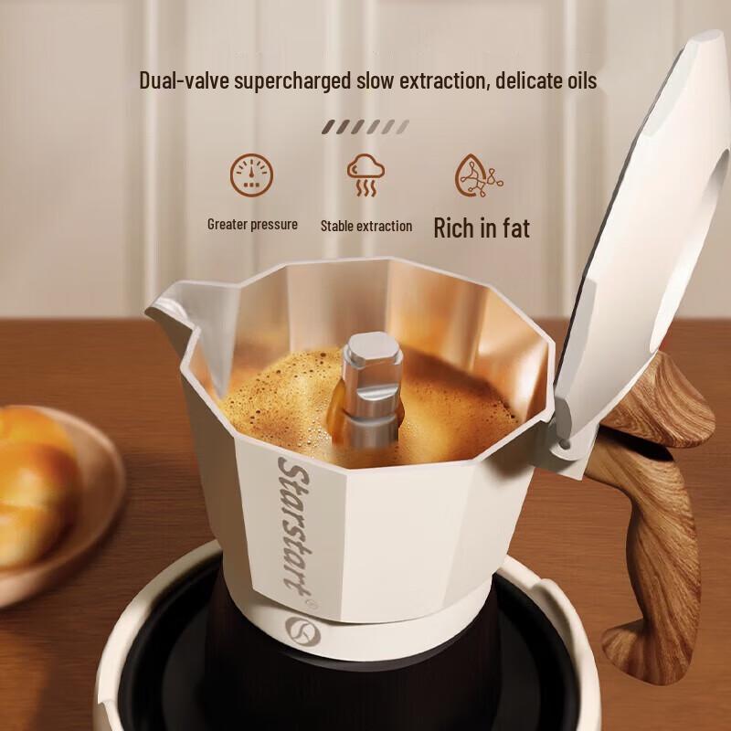 STAR-START Double Valve Moka Pot 10-Piece Gift Set