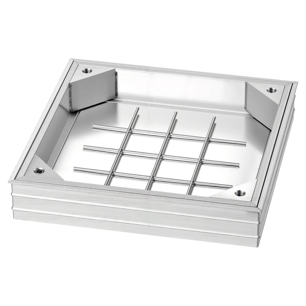 Manhole Cover with Frame, 300 X 300mm Invisible Recessed Septic Tank Access Covers, Aluminum Alloy Embedded Drain Channel Inspection Cover for