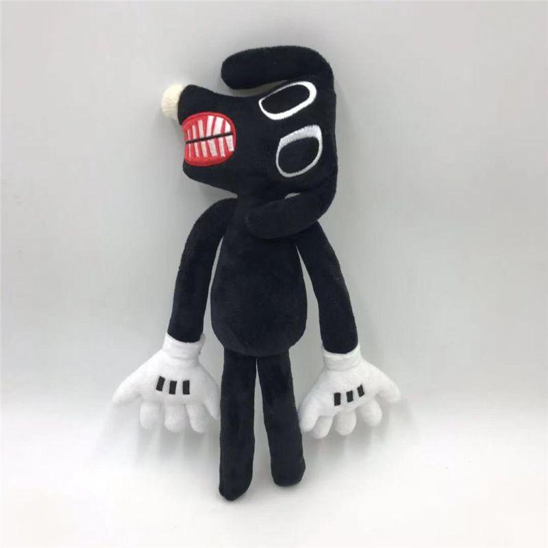 Siren Head Series Black Dog Plush Toy Crooked Neck Horror Character Doll Stuffed