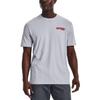 Under Armour Solid Color Printed Training Loose Fit Crew Neck Short Sleeve T-Shirt Men Tops Gray 1373996-011