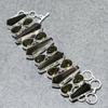 Smoky Quartz Gemstone Bracelet Statement Adjustable Link Handmade Jewelry 9"