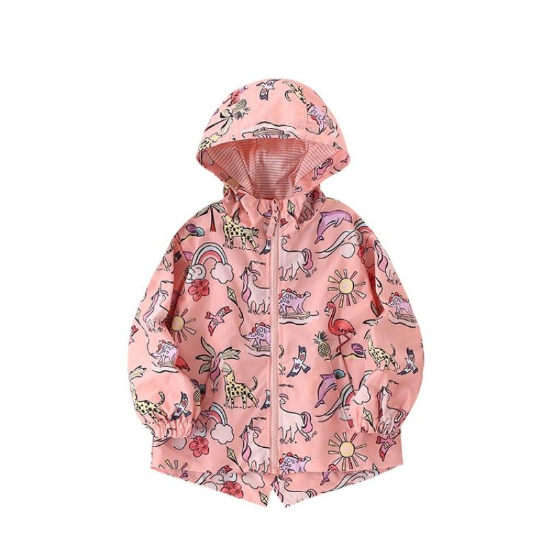 2025 Kids Clothes Boys Jackets Children Hooded Zipper Windbreaker Baby Fashion Print Coat Infant Waterproof Hoodies For Girls