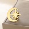Sun Moon Star Lapel Pins Women's Brooch Stainless Steel Suit Badges On Backpack Trendy Jewelry Wholesale Accessories 2026