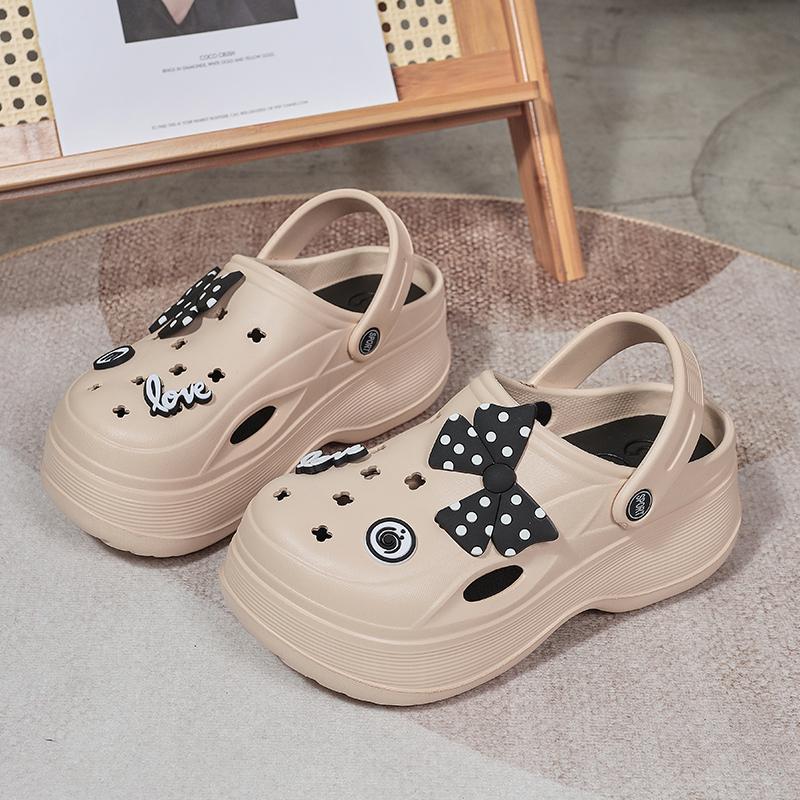 Lucyever Eva Robustní Platformové Sandály Dámské Léto 2024 Silná Podrážka Dřeváky Zahradní Boty Žena Uzavřená Špička Protiskluzové Plážové Nazouváky