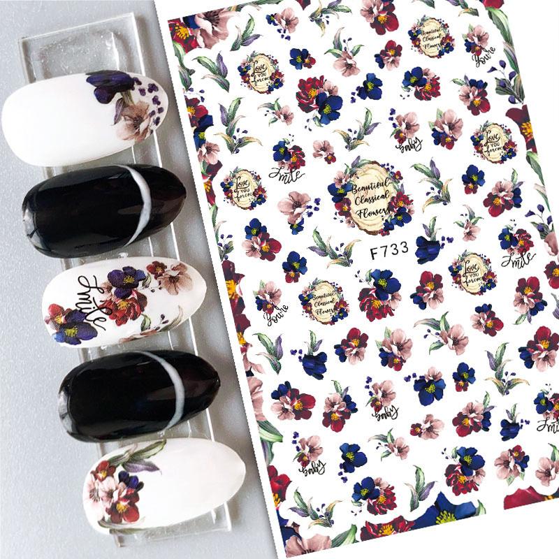 Zurück Kleber Aufkleber 3D Nagel Aufkleber Schwarz Weiß Geometrische Zeichnungen Designs Nagel Aufkleber Dekoration Für Nail Art Schönheit