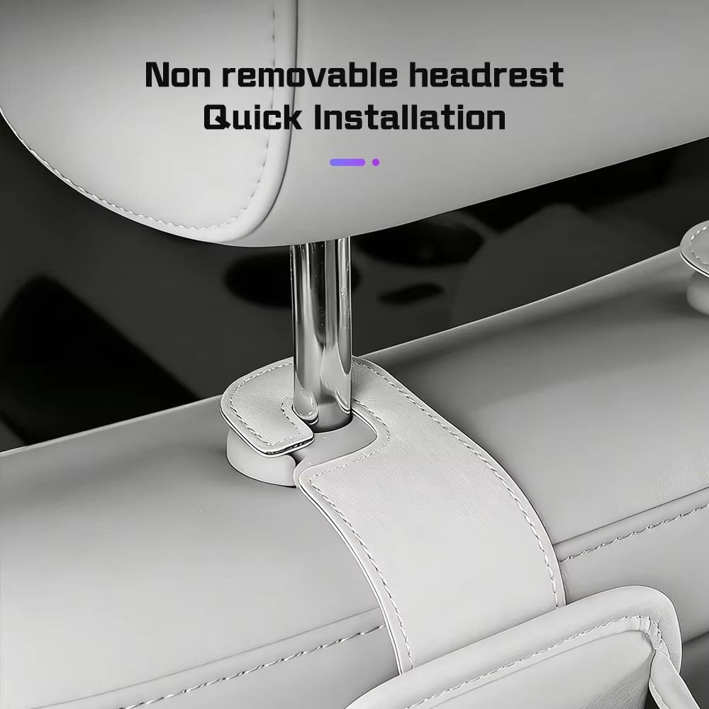 PU Leather Headrest Hanger Multi-Functional Hanging Backrest Cup Holder Auto Interior