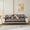 1pc Boho Print Flannel Fleece Autumn/Winter Thicken Plush Sofa Cover for Living Room Couch Cushion Slipcover Furniture Decor