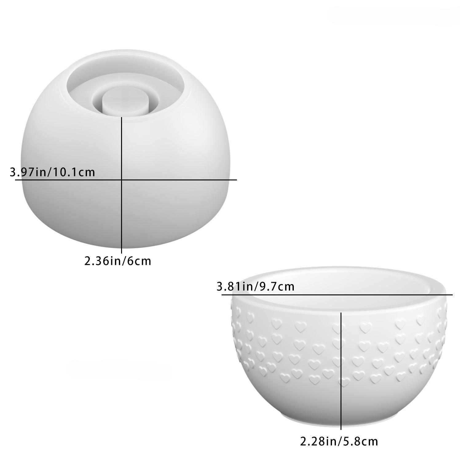 DIY Heart-Shaped Candle Bowl Resin Mold, Heart-Shaped Storage Bowl, Plaster Silicone Mold, Desktop Storage, Home Decor
