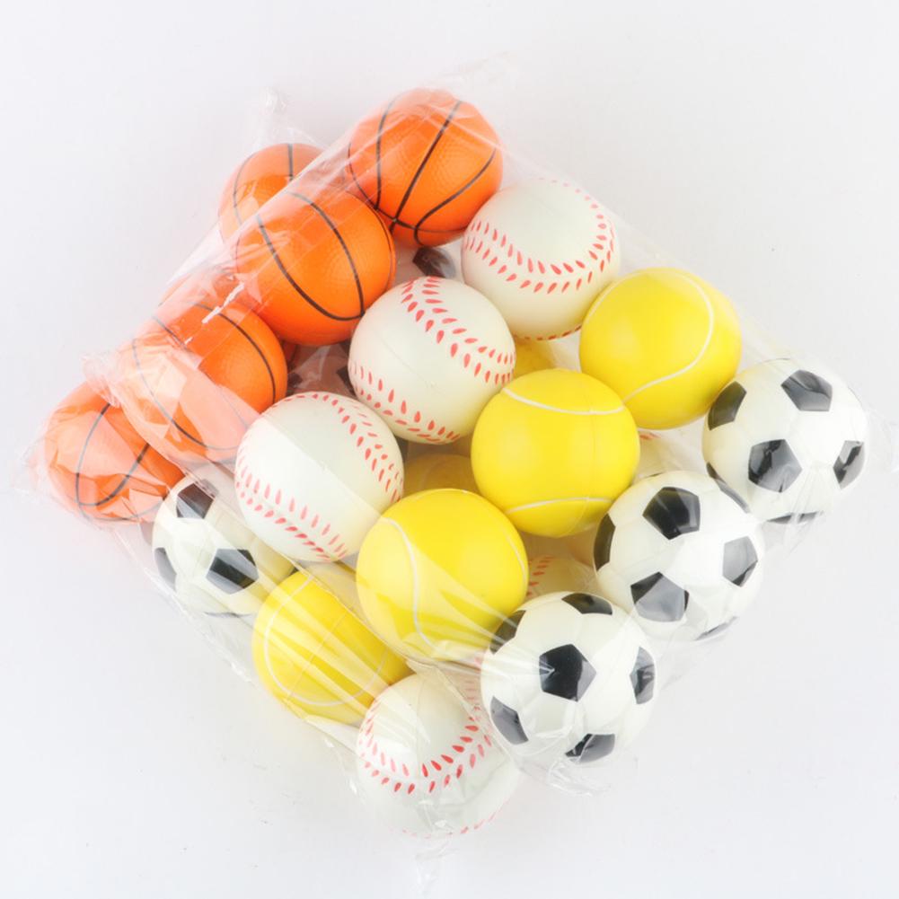 12Pcs Anti Stress Football Tennis  Mini Basketball Squeeze Baby Toy